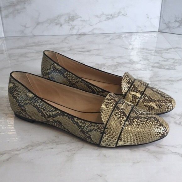 Loeffler Randall Blaise Snakeskin Loafers ballerina Flats size 9.5 - Picture 5 of 9